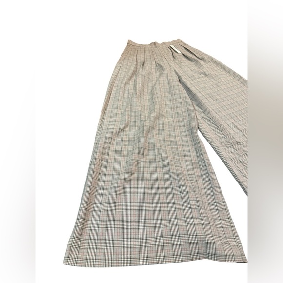NWT Anthropologie Corey Lynn Calter Pleated Wide-Leg Plaid Trousers Pants Size S - Picture 9 of 16